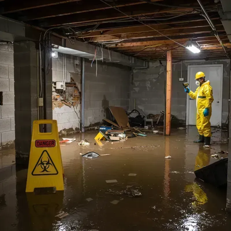 Flooded Basement Electrical Hazard in Vienna, WV Property